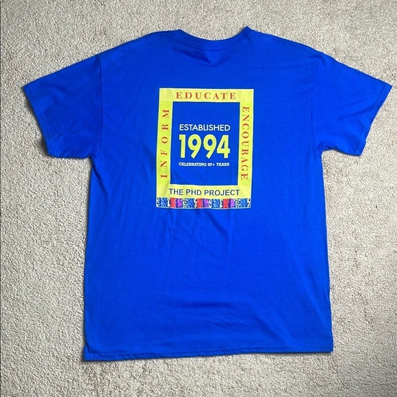 Blue “PhD Project” T-Shirt for Men - Picture 5 of 5